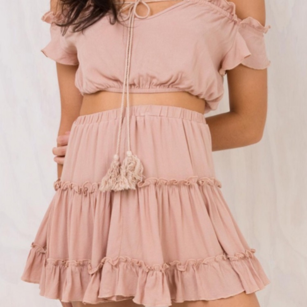 Brand new princess Polly beige skirt and top set